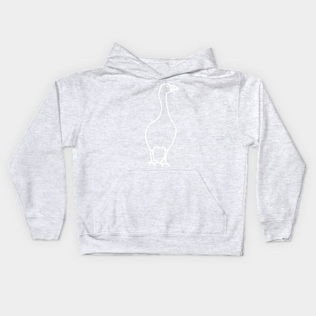 Minimal Ghost Goose Kids Hoodie by ellenhenryart